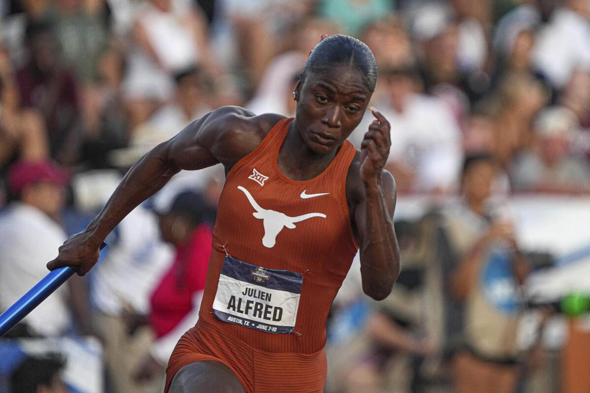 Julien Alfred wins 100, 200 as Texas women take title at NCAA outdoor