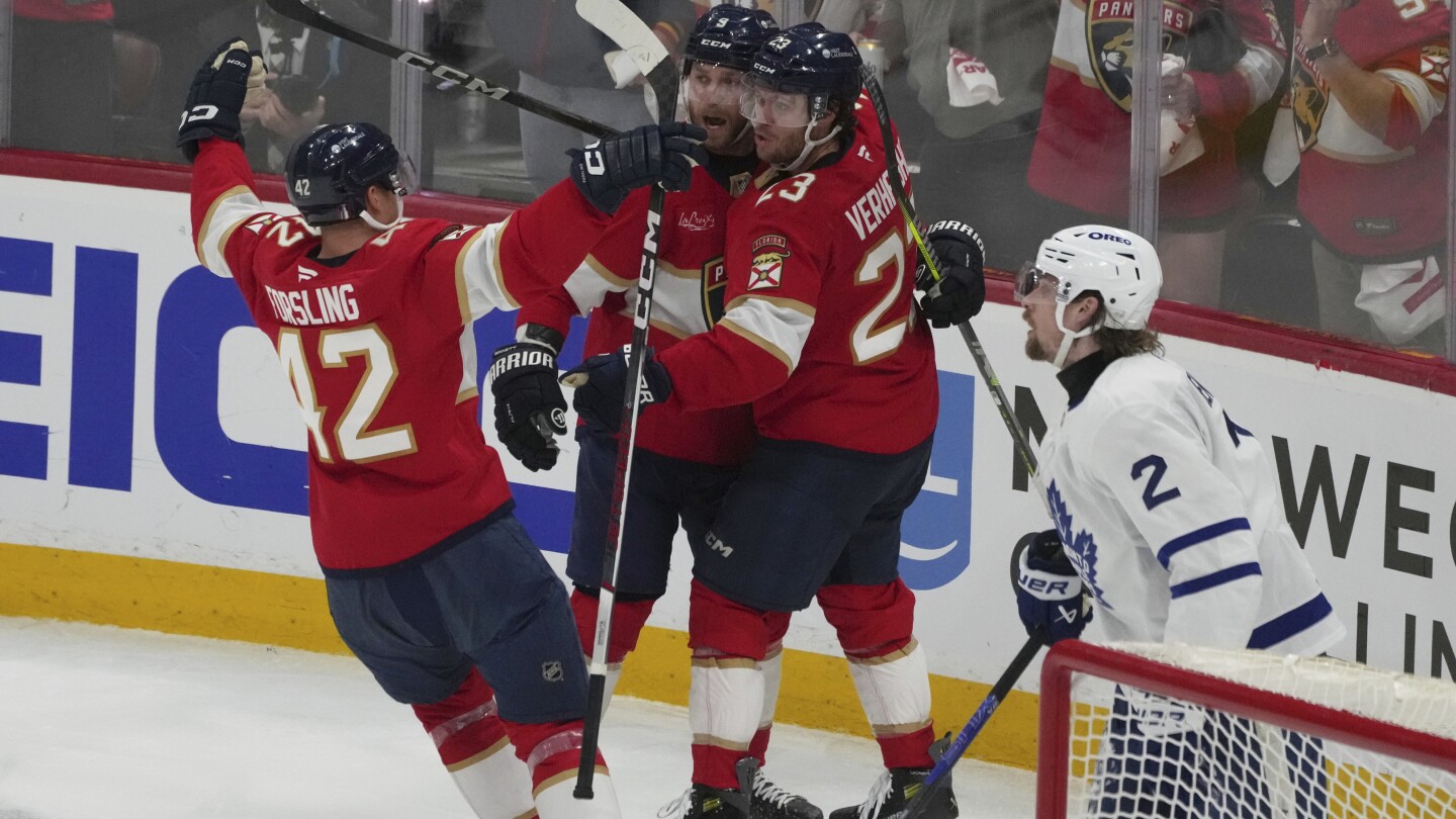 Marchand scores in OT, Panthers top Maple Leafs 5-4 to cut series deficit to 2-1