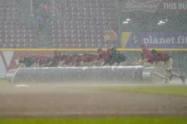 Reds' Hunter Greene allows one baserunner in rain-shortened win