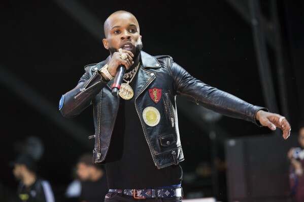 FILE - Rapper Tory Lanez performs at HOT 97 Summer Jam 2018 at MetLife Stadium in East Rutherford, N.J. Three years have passed since hip-hop superstar Megan Thee Stallion was shot multiple times by rapper Lanez in Los Angeles following a summer pool party at the home of Kylie Jenner. On Monday, Aug. 7, 2023, Lanez is scheduled to be sentenced, following his December conviction on three felony charges. (Photo by Scott Roth/Invision/AP, File)