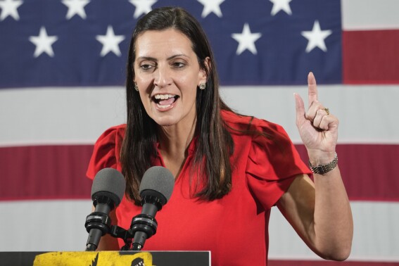 Florida Lt. Gov. Jeanette Nunez speaks during a campaign rally for Republican Florida Governor Ron DeSantis, Nov. 7, 2022, in Hialeah, Fla. (AP Photo/Lynne Sladky, file)