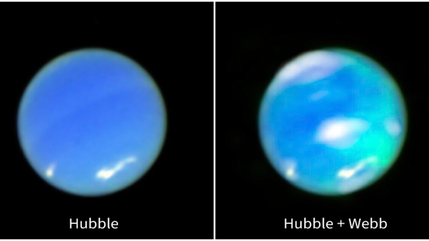 Neptune’s auroras are captured in great detail by NASA’s Webb telescope - The Associated Press
