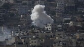 Smoke rises during an Israeli military raid of the militant stronghold of Jenin in the occupied West Bank, Monday, July 3, 2023. Palestinian health officials say at least three Palestinians were killed in the raid. (AP Photo/Majdi Mohammed)