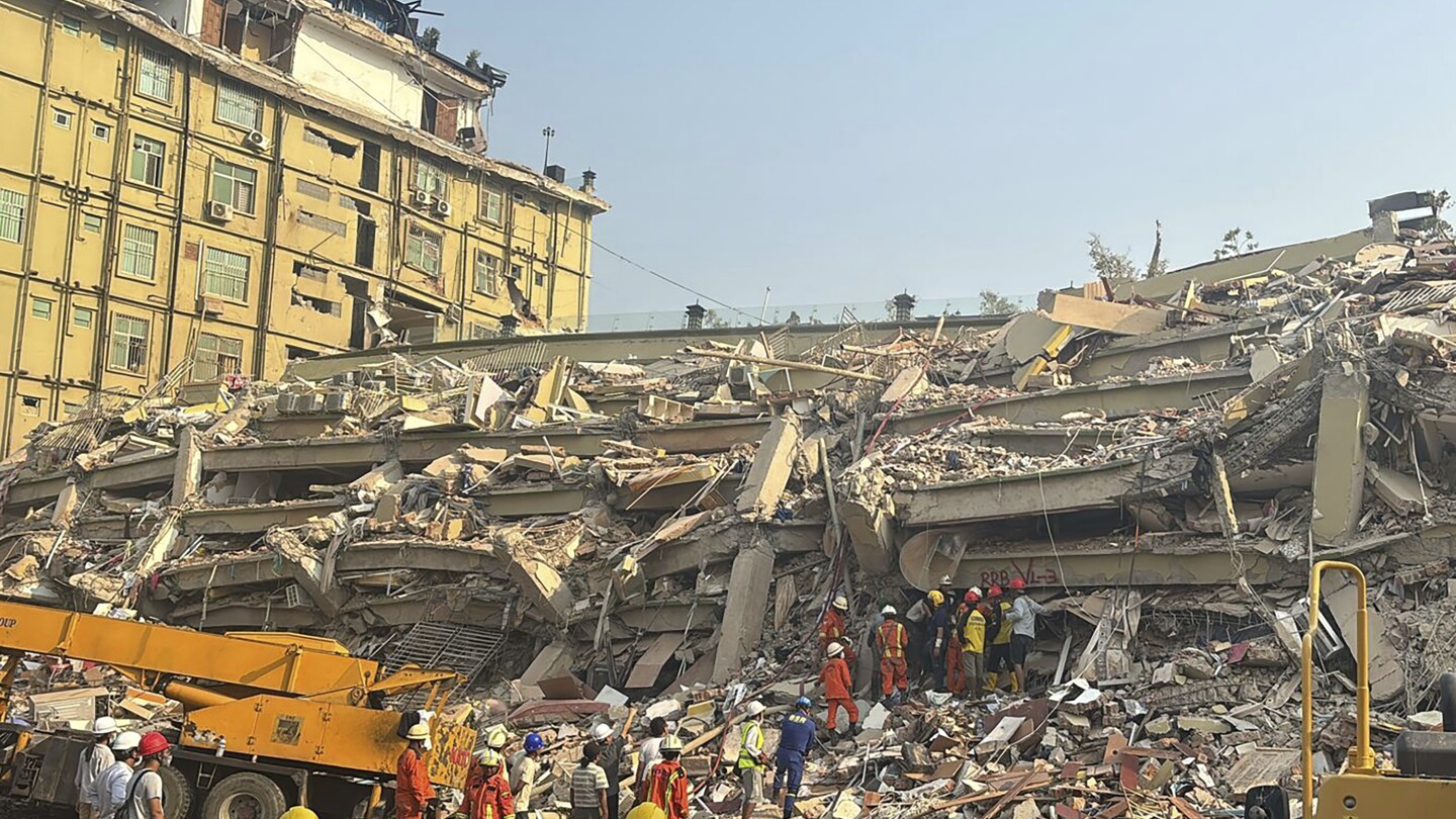 Smell of death permeates Myanmar cities after quake kills over 1,600 and leaves countless buried…