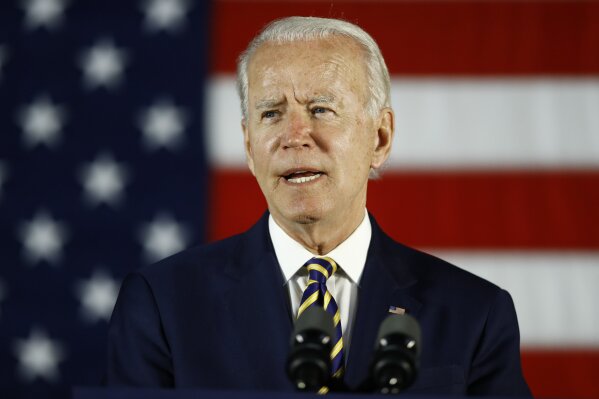 In this June 17, 2020, photo, Democratic presidential candidate, former Vice President Joe Biden speaks in Darby, Pa. John Bolton's claims that President Donald Trump urged China’s Xi Jinping to help him win reelection is casting a renewed spotlight on a major front in the 2020 presidential campaign: the battle over who has been softer on Beijing. China already loomed large in the contest as Trump and Biden, have traded accusations over corruption, geopolitical pandering and the president’s wild shifts in tone toward the Asia superpower (AP Photo/Matt Slocum)