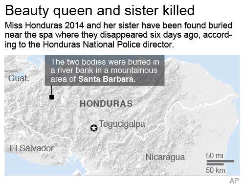 Murdered Miss Honduras' mother and sister will flee to America for