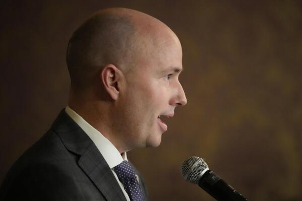 Utah Gov. Spencer Cox speaks during a news conference at the state Capitol on Friday, March 3, 2023, in Salt Lake City. (AP Photo/Rick Bowmer)