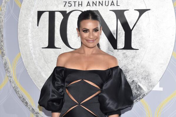 FILE - Lea Michele arrives at the 75th annual Tony Awards in New York on June 12, 2022. Michele, 36, takes over the role of Fanny from Beanie Feldstein in "Funny Girl," the show's first revival on Broadway, (Photo by Evan Agostini/Invision/AP, File)