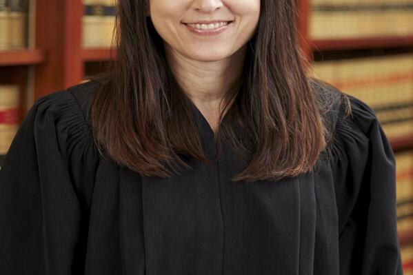 In this photo provided Courtesy of the Fourth Appellate District Court of Appeal is Appellate Justice Patricia Guerrero on Jan. 8, 2018. The daughter of Mexican immigrants was nominated Tuesday, Feb. 15, 2022, as the first Latina to serve on the California Supreme Court. Appellate Justice Patricia Guerrero grew up in the Imperial Valley and has worked as federal prosecutor, attorney at a law firm, Superior Court judge and currently sits on the 4th District Court of Appeal in San Diego. (Rob Andrew/Courtesy of the Fourth Appellate District Court of Appeal via AP)