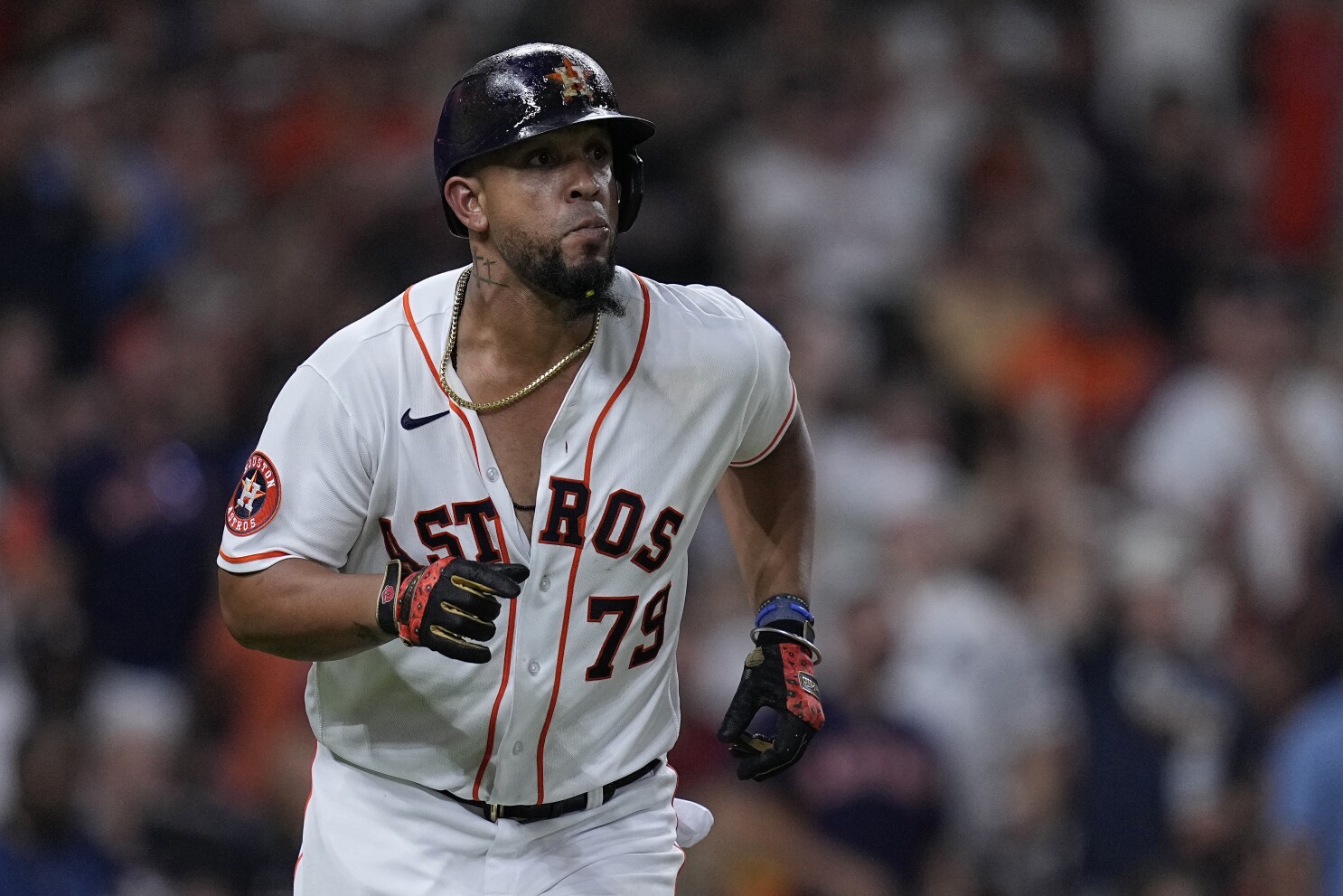 Houston's Bryan Abreu appeals suspension for throwing at Adolis Garcia, is  eligible for ALCS Game 6 - ABC News