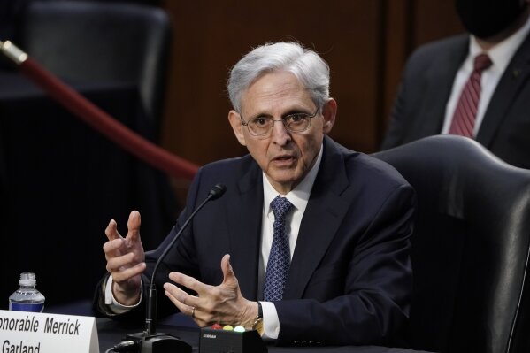 Judge Merrick Garland, President Joe Biden's pick to be attorney general, answers questions from Sen. John Kennedy, R-La., as he appears before the Senate Judiciary Committee for his confirmation h...