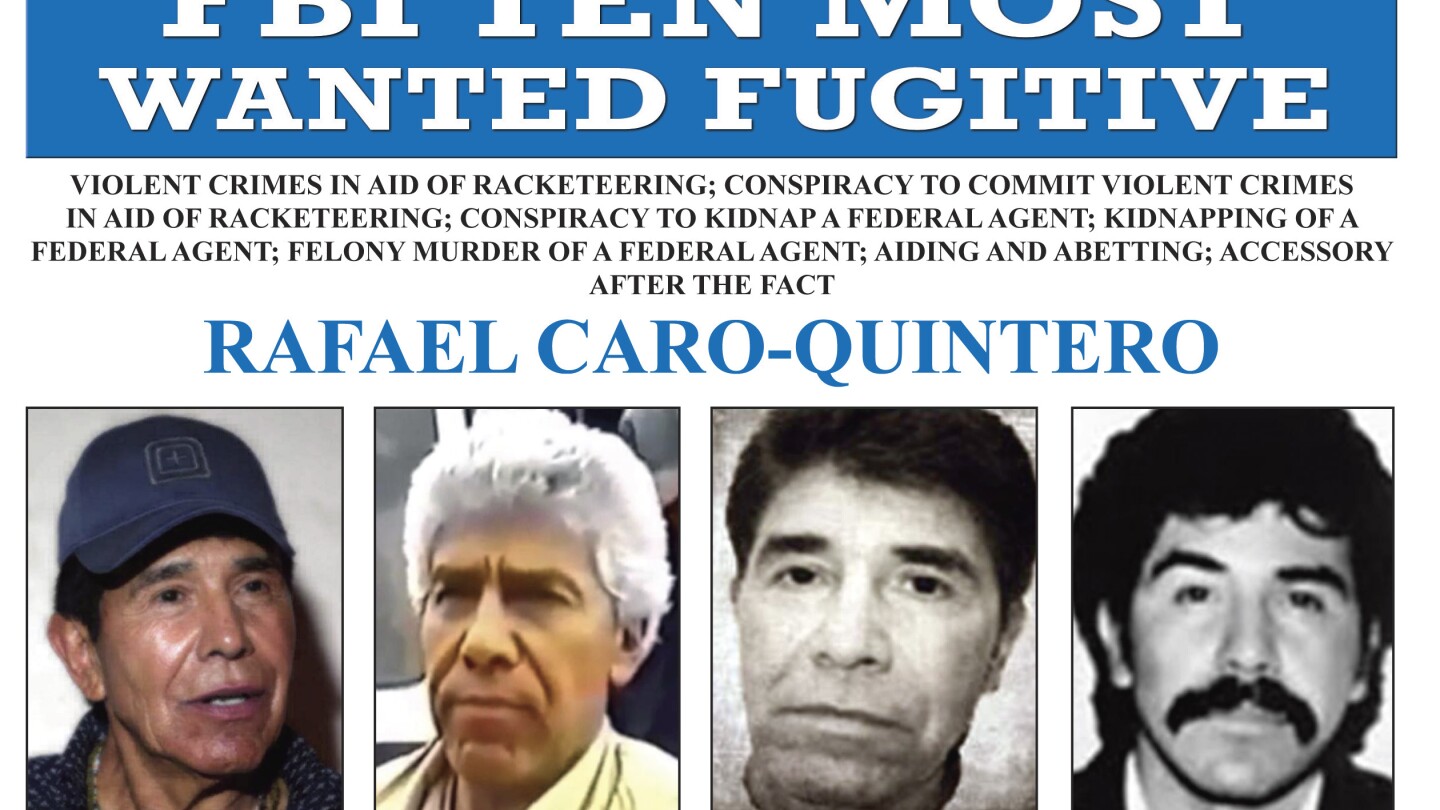 Drug lord Rafael Caro Quintero to be arraigned in NY after being transferred from Mexico