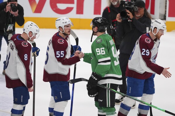 Mikko Rantanen has 4-point 3rd period for Stars to unbelievably knock  former team out of playoffs | AP News