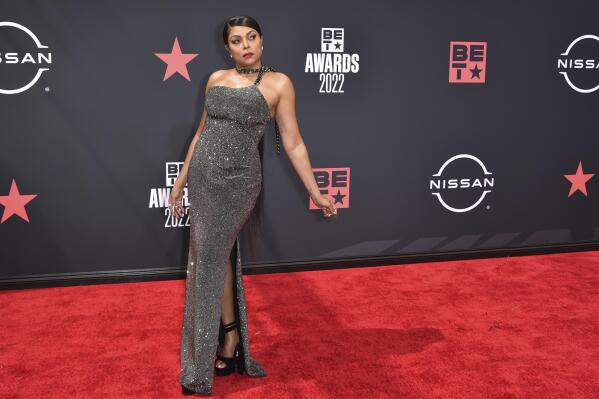 FILE - Taraji P. Henson arrives at the BET Awards on Sunday, June 26, 2022, at the Microsoft Theater in Los Angeles. Alabama State University is partnering on a new project to make free mental health resources more widely available to students at historically Black colleges and universities. The “She Care Wellness Pods" will give students access to therapy sessions, workshops, yoga and quiet spaces. Actress Taraji P. Henson's Boris Lawrence Henson Foundation is partnering with the Kate Spade Foundation to place the pods on HBCU campuses. (Photo by Richard Shotwell/Invision/AP, File)