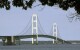 FILE - This July 19, 2002, file photo, shows the Mackinac Bridge that spans the Straits of Mackinac from Mackinaw City, Mich. Michigan regulators have approved a $500 million plan to encase a portion of an oil pipeline that runs beneath a channel connecting two Great Lakes. The state Public Service Commission on Friday, Dec. 1, 2023, approved the proposal for the tunnel through the Straits of Mackinac. (AP Photo/Carlos Osorio, File)