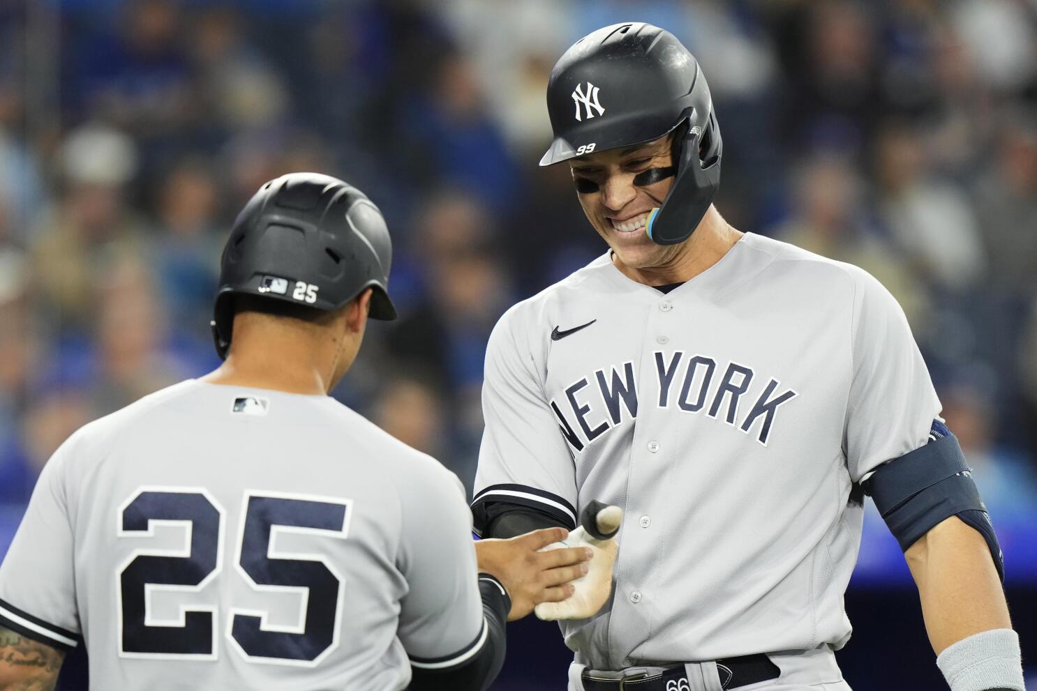Judge 4 walks, still at 60 HR; Yankees win AL East, top Jays –  WJET/WFXP/