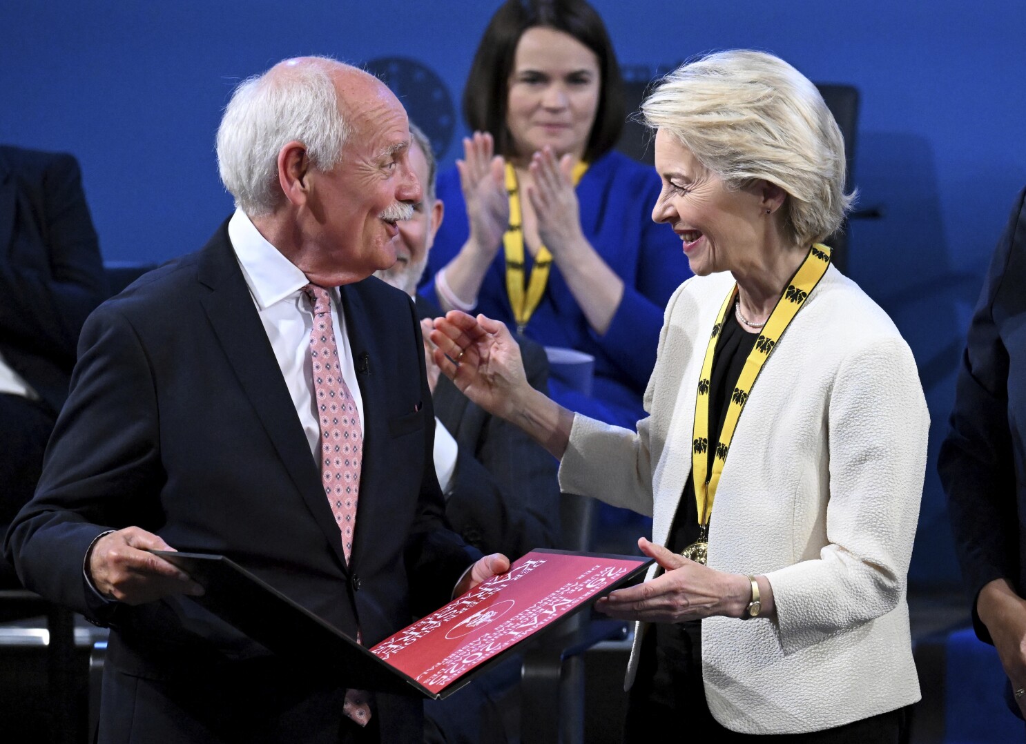 Ursula von der Leyen honored with award for contributions to European unity