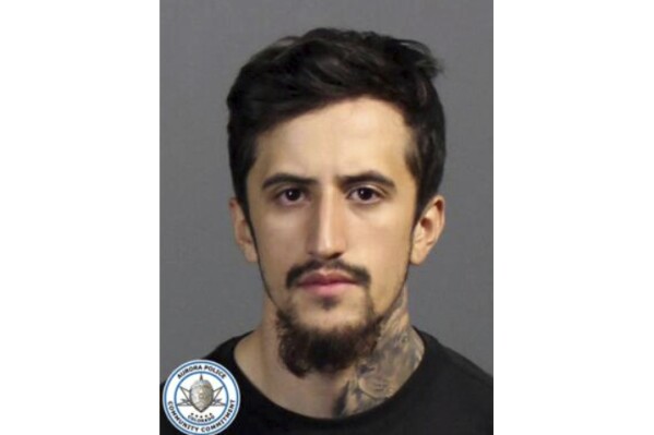 This booking photo provided by the Aurora, Colo., Police Department shows Joseph Mario Castorena, who was convicted Thursday, May 16, 2024, of killing four people at his ex-girlfriend's home in suburban Denver in 2022 a week after she was granted a court order to keep him away from her. (Aurora Police Department via AP