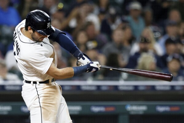 Matt Vierling hits a grand slam as Reese Olson pitches the Tigers past the  Reds 8-2