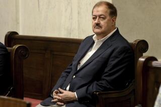 FILE - Don Blankenship listens to arguments in the West Virginia Supreme Court n Charleston, W.Va., Aug. 29, 2018. (Chris Dorst/Charleston Gazette-Mail via AP, File)