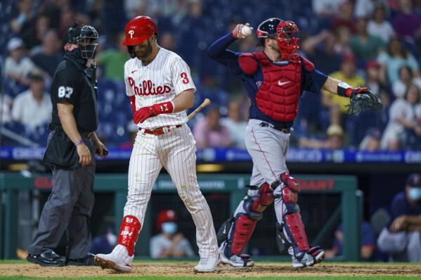 Phillies' Bryce Harper hit by pitch in face, walks off - The Boston Globe