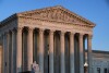 FILE - The U.S. Supreme Court is seen at sunset, March 27, 2019, in Washington. The Supreme Court has a lot of work left to do, and little time to do it. The court is headed into its final few weeks with nearly half of the cases heard this year undecided, including ones that could reshape the law on everything from guns to abortion to social media. (AP Photo/Alex Brandon)