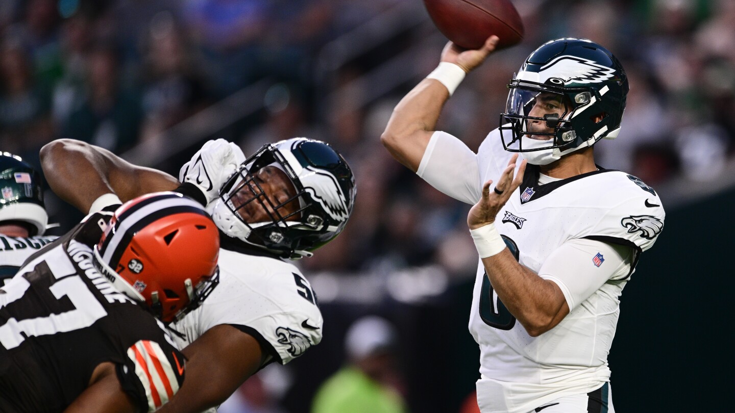 Cleveland Browns vs. Philadelphia Eagles. Fans support on NFL Game