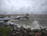 Waves generated by Tropical Storm Ophelia crash up on the banks of the Potomac River along Irving Avenue in the town of Colonial Beach in Westmoreland County, Va., on Saturday, Sept. 23, 2023. (Peter Cihelka/The Free Lance-Star via AP)
