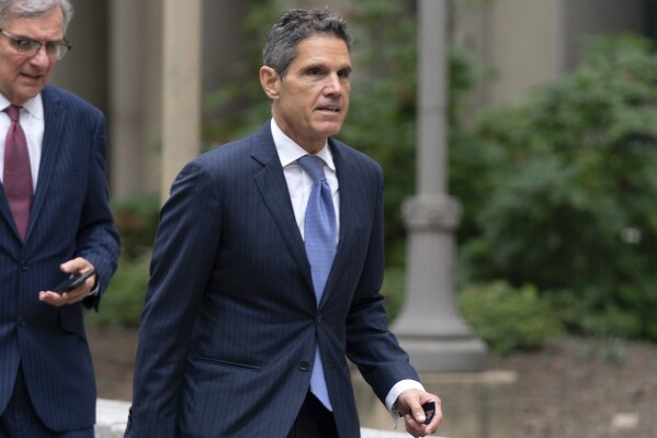 Former President Donald Trump attorney John Lauro arrives at the E. Barrett Prettyman U.S. Federal Courthouse, Monday, Aug. 28, 2023, in Washington. (AP Photo/Jose Luis Magana)