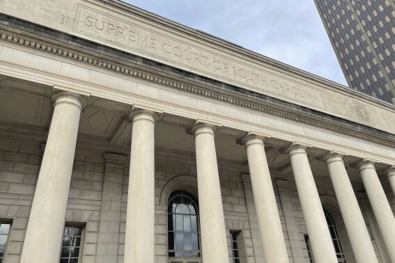 The exterior of the South Carolina Supreme Court building in Columbia, S.C. is shown, Jan. 18, 2023. The right to an abortion is back before the highest court in South Carolina on Tuesday, June 27, as Republicans try to restore a ban that was overturned earlier this year — this time in front of the only state Supreme Court in the nation made up entirely of men. (AP Photo/James Pollard, File)