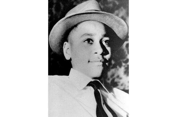FILE - This undated photo shows Emmett Louis Till, who was kidnapped, tortured and killed in the Mississippi Delta in August 1955 after witnesses claimed he whistled at a white woman working in a store. A cousin of Till filed a federal lawsuit on Feb. 7, 2023, seeking to compel the current Leflore County, Miss., sheriff, Ricky Banks, to serve an arrest warrant on Carolyn Bryant in the kidnapping that led to the brutal lynching of Till. She has since remarried and is named Carolyn Bryant Donham. In April 2023, Banks responded to the lawsuit by saying the arrest warrant is moot because a Mississippi grand jury declined to indict Donham in 2022; he also asked a judge to dismiss the suit. (AP Photo/File)