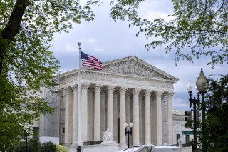 FILE - Supreme Court is seen on Capitol Hill in Washington, April 25, 2024. (AP Photo/J. Scott Applewhite, File)