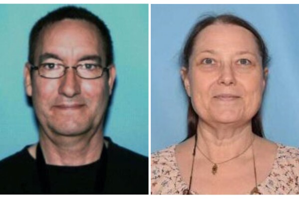 FILE - This combination of undated photos provided by the United States District Court District of Hawaii shows Walter Glenn Primose, left, also known as Bobby Edward Fort, and his wife Gwynn Darle Morrison, aka Julie Lyn Montague. A trial began Tuesday, Oct. 24, 2023, for the Hawaii couple accused of fraudulently living for decades under stolen identities of dead babies. (United States District Court District of Hawaii via AP, File)