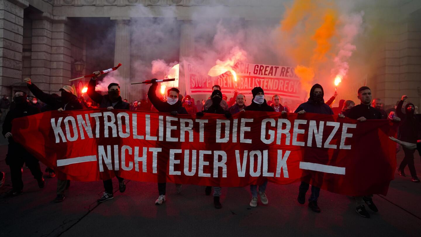 Protests erupt over virus rules in Austria, Italy, Croatia