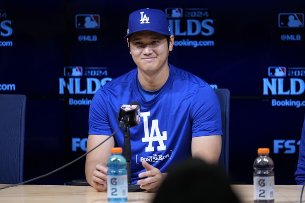Shohei Ohtani is feeling excitement, not nerves, on eve of his postseason  debut with the Dodgers | AP News