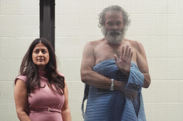 Jimmy Wayne Carwyle, right, gestures next to attorney Toral Malik during an arraignment in Los Angeles, Thursday, May 8, 2025. (AP Photo/Jae C. Hong, Pool)