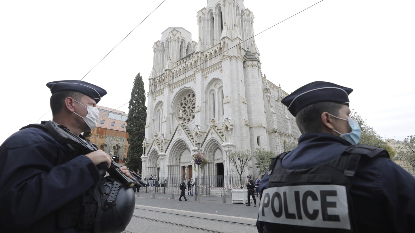 A Tunisian extremist is imprisoned for life for killing 3 people in a French basilica in 2020