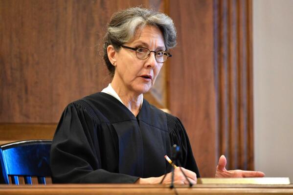 FILE — In this July 23, 2018, file photo, Davidson County Chancellor Ellen Hobbs Lyle presides over a court case in Nashville, Tenn. The longtime Tennessee judge who drew backlash from Republican officials for ordering an expansion of absentee voting during the COVID-19 pandemic won't seek reelection next year, saying it's a decision she made before GOP lawmakers unsuccessfully tried to remove her from office early this year. (Larry McCormack/The Tennessean via AP, File)