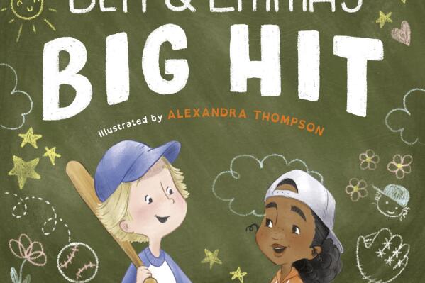 This cover image released by Penguin Young Readers shows “Ben and Emma’s Big Hit” written by by California Governor Gavin Newsom with Ruby Shamir and illustrated by Alexandra Thompson. The book is scheduled for release on Dec. 7, (Penguin Young Readers via AP)
