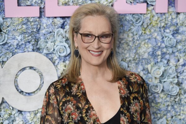 FILE - This May 29, 2019 file photo shows actress Meryl Streep at the premiere of HBO's "Big Little Lies" season two in New York.  Streep has been named as a co-chair of the Metropolitan Museum of Art's Costume Institute. (Photo by Evan Agostini/Invision/AP, File)