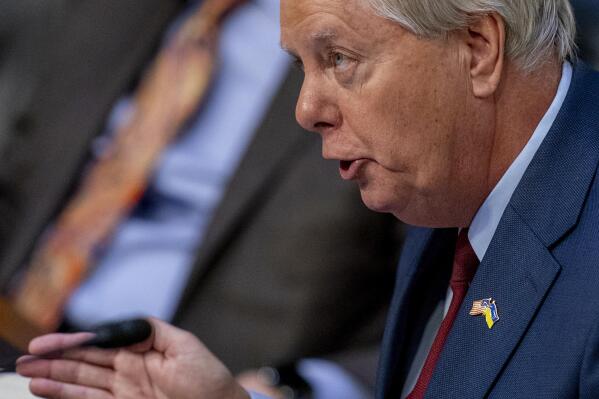 Sen. Lindsey Graham, R-S.C., questions Supreme Court nominee Ketanji Brown Jackson during her Senate Judiciary Committee confirmation hearing on Capitol Hill in Washington, Wednesday, March 23, 2022. (AP Photo/Andrew Harnik)