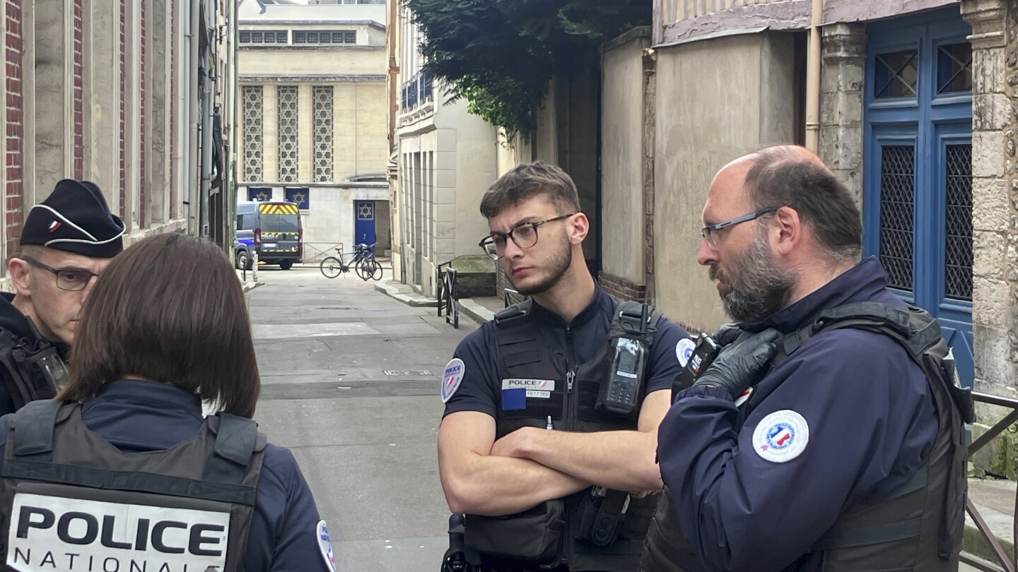 French police fatally shoot a person suspected of atmosphere hearth to a synagogue