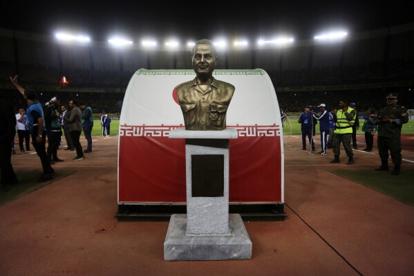 Iran shows limits of sports diplomacy with statue of Soleimani in Isfahan  stadium