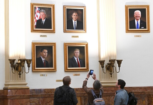 Trump's portrait to be taken down at Colorado Capitol after president  claimed it was 'distorted' | AP News