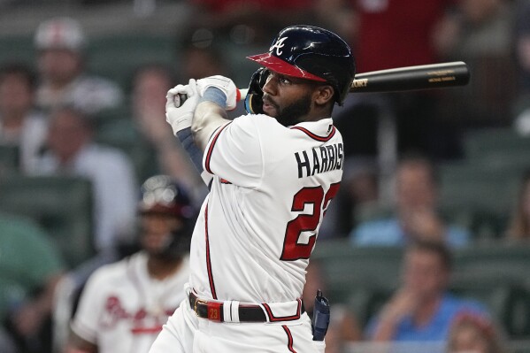 Harris ends power drought with 2 homers as Strider, Braves beat