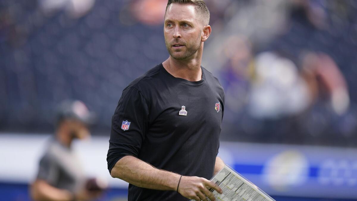 Virus keeps Kingsbury from practice as Cards prep for Texans