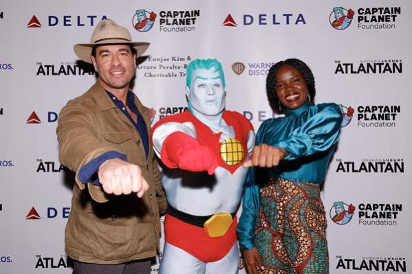 Josh Bernstein and Oluwaseyi Moejoh attend the 2024 Captain Planet Foundation Gala on Saturday, March 16 in Atlanta. (Todd Kirkland/AP Images for The Captain Planet Foundation)