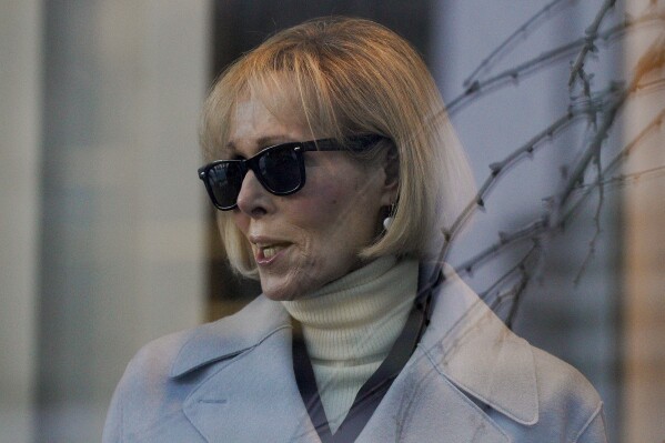 E. Jean Carroll arrives at Manhattan federal court, Wednesday, Jan. 17, 2024, in New York. Less than a year after convincing a jury that former President Donald Trump sexually abused her decades ago, writer E. Jean Carroll is set to take the stand again to describe how his verbal attacks affected her after she came forward. (AP Photo/Eduardo Munoz Alvarez)