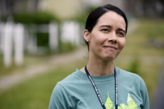File-In this June 5, 2020, file photo, Hartford Public Schools Superintendent Dr. Leslie Torres-Rodriguez poses for a photo in Hartford, Conn. In Hartford, which has 14.7 students per teacher, the ...