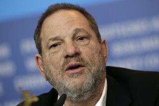 
              FILE- In this Feb. 9, 2015 file photo Harvey Weinstein speaks during a press conference for the film "Woman in Gold" at the 2015 Berlinale Film Festival in Berlin. New York City police said Friday, Nov. 3, 2017, that an actress' rape allegations against Weinstein are credible, and if the movie mogul was in the state and the accusation more recent, they would move to arrest him immediately. Chief of Detectives Robert Boyce said investigators have interviewed actress Paz de la Huerta. She has publicly accused Weinstein of raping her twice in her apartment in 2010 and called police about it on Oct. 26.  (AP Photo/Michael Sohn, File)
            